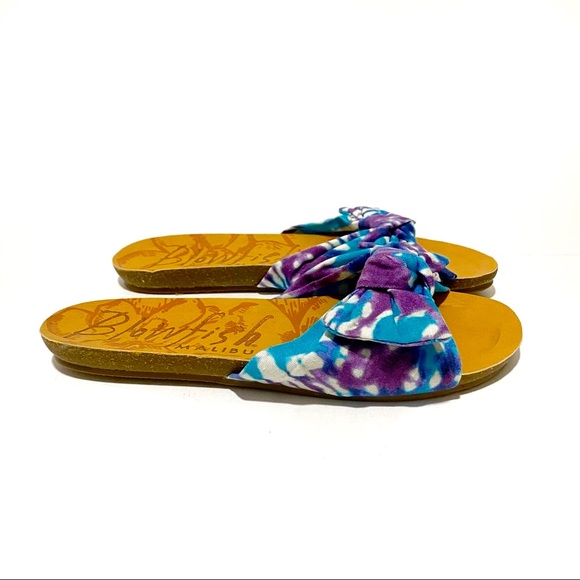 Blowfish Ginah Turq Dye Pop Slide Sandals - NWT - Picture 4 of 16